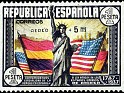 Spain - 1938 - Constitution Of America - 5 P S 1P - Multicolor - Spain, Republic - Edifil 765 - Aniversario Constitución de los EE.UU. - 0